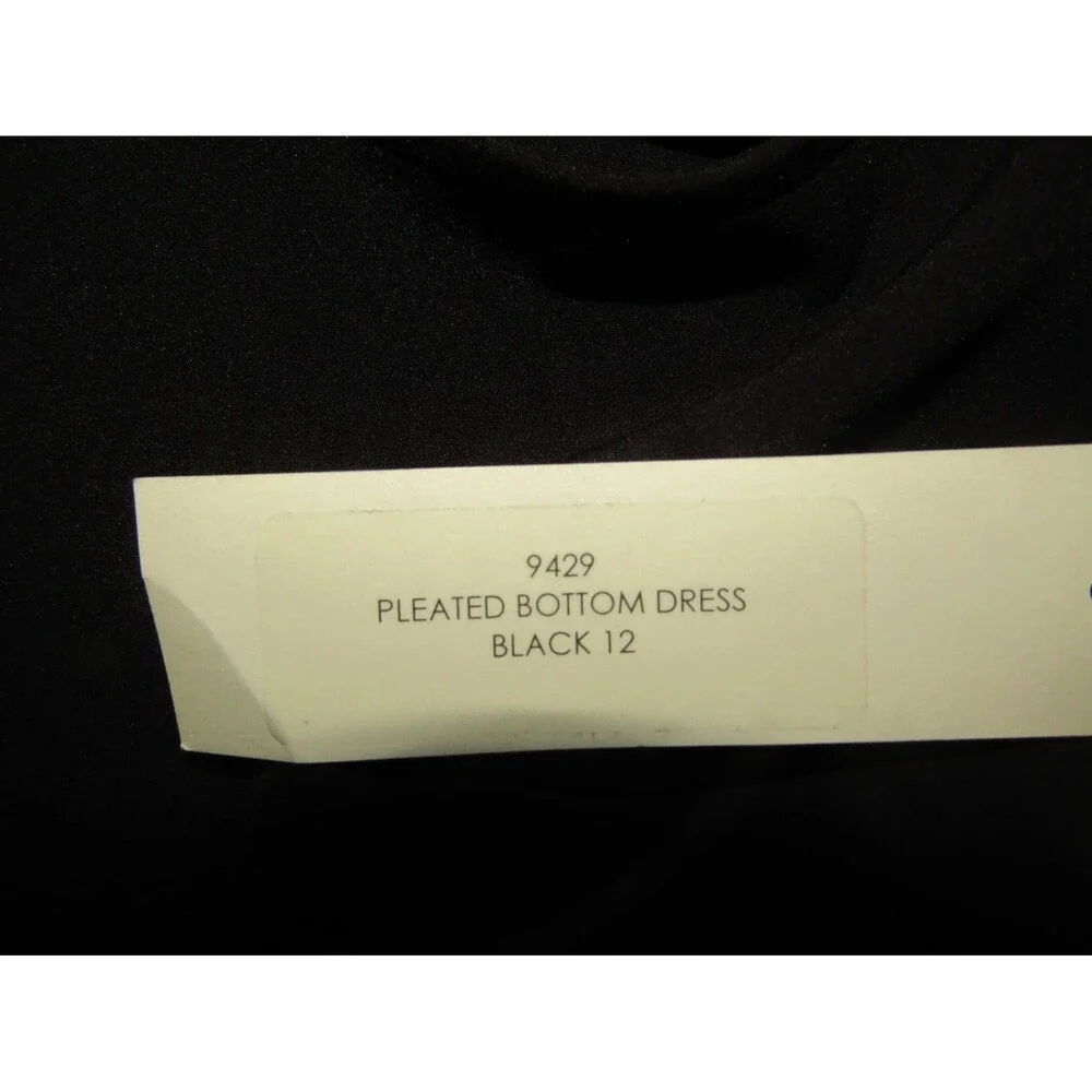 Estelle and Finn Dress NWT Black Pleated Bottom Retail $274 Womens Size 12